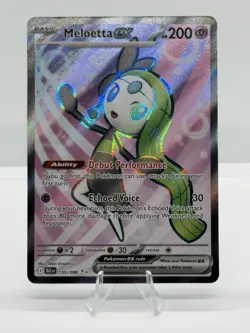 Pokemon TCG Meloetta EX Sv: Black Bolt 159/086 Ultra Rare Full Art Holo - Image 1