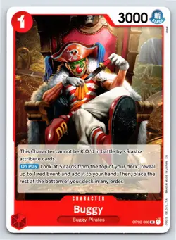 One Piece - OP03-008 Buggy - UC - US Seller - Image 1