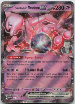 Team Rocket's Mewtwo ex Promo SV: Scarlet & Violet Promo Cards 205 NM - Image 1