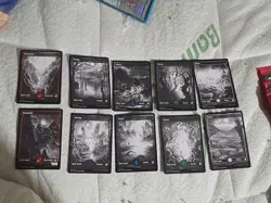 Mtg Midnight Hunt Full Art Land Set 10 Lands + 2 Bonus Cards Ur Choice. - Image 1