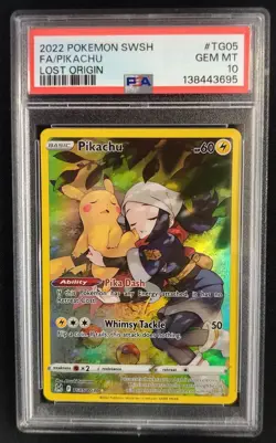PSA 10 Pikachu TG05/TG30 Lost Origin Trainer Gallery Pokemon Graded Card - Image 1
