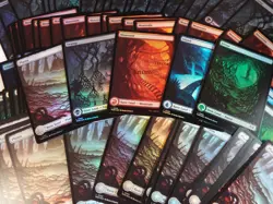 FOIL FULL ART Basic Land x100 ~mtg WILDS OF ELDRAINE - Image 3