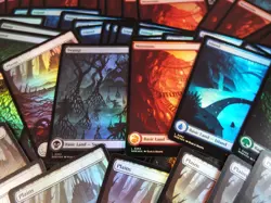 FOIL FULL ART Basic Land x100 ~mtg WILDS OF ELDRAINE - Image 4