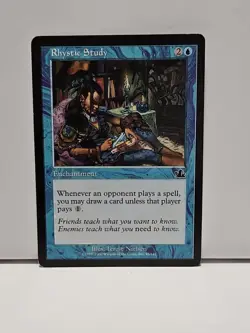 MTG Rhystic Study Prophecy LP Magic The Gathering - Image 1