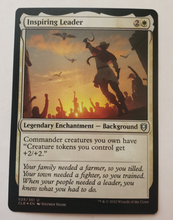 1x Inspiring Leader FOIL CLB Battle for Baldur's Gate MTG NM - Image 1