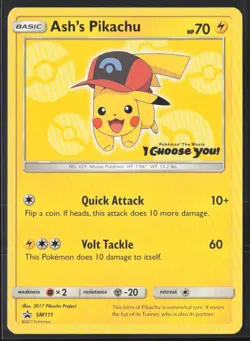 Ash's Pikachu SM111 Pokemon Sun and Moon Promo - Image 1