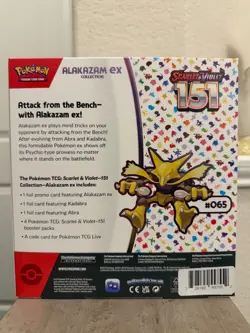 Pokemon TCG Scarlet and Violet - 151 Alakazam ex Collection Box - 4 Packs 820650855269 - Image 2