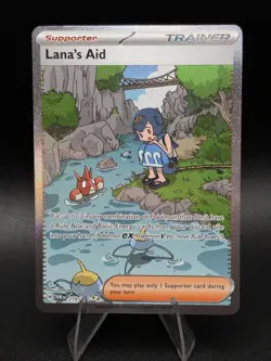 Pokemon Lana's Aid 219/167 Sv06 Twilight Masquerade Full Art Holo SIR English - Image 1
