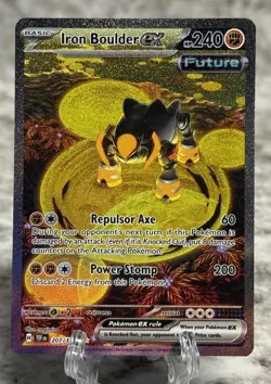 Pokemon SV05: Temporal Forces Iron Boulder EX SIR 207/162 - Image 1