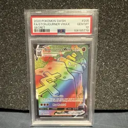 Stonjourner VMAX Secret Rare 205/202 Swsh01 Holo Full Art PSA 10 Pokemon TCG - Image 1