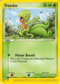 Treecko - 75/109 Ruby & Sapphire - Pokemon TCG - 2003 - Image 1