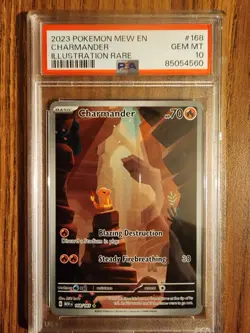 PSA 10 Charmander IR 168/165 Pokemon 151 Scarlet & Violet 2023 ENGLISH GEM MINT - Image 1