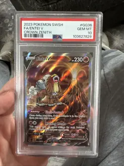 2023 Pokemon Sword And Shield Crown Zenith Entei V Fa Crown Zenith PSA 10 - Image 1