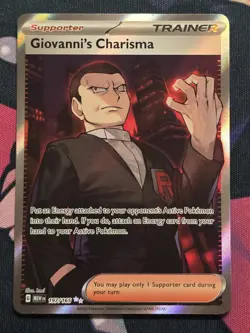 Pokemon Giovanni’s Charisma 197/165 Full Art SR Scarlet & Violet 151 NM - Image 1