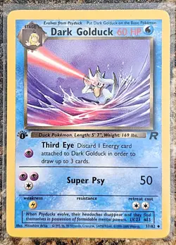 Pokemon 2000 Team Rocket 1st Edition Dark Golduck 37 NM or better - Image 1
