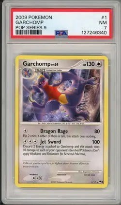 2009 Pokemon Pop Series 9 Garchomp #1 PSA 7 - Image 1