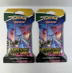 X2 Pokemon TCG: Sword & Shield - Evolving Skies Sleeved Booster Pack - Image 1