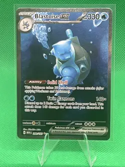 Pokemon Blastoise ex 200/165 SV: Scarlet & Violet 151 Special Illustration Rare - Image 1