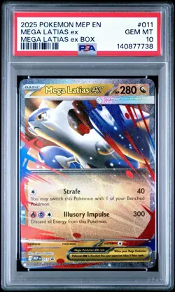 2025 POKEMON MEP EN-ME BLACK STAR PROMO MEGA LATIAS EX BOX MEGA LATIAS EX PSA 10 - Image 1