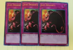 Yugioh Just Desserts X3 LCKC-EN105 LP Ultra Rare Unlimited - Image 1