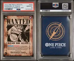 MARSHALL.D.TEACH WANTED OP09-093 - ONE PIECE EMPERORS IN THE NEW WORLD PSA 10 - Image 3