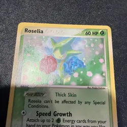 Pokemon TCG Roselia EX Dragon 2003 Holo Rare Card 9/97 SWIRL - Image 2