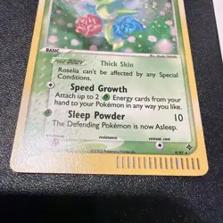 Pokemon TCG Roselia EX Dragon 2003 Holo Rare Card 9/97 SWIRL - Image 3