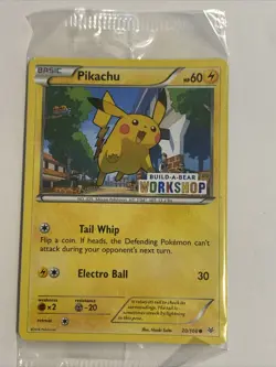 Sealed Pokemon TCG Pikachu Build-A-Bear Workshop Promo Exclusive Rare 20/108 - Image 1