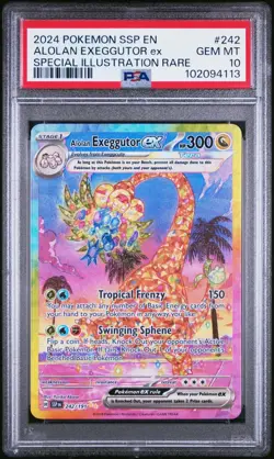 2024 Pokemon SSP Surging Sparks #242 Alolan Exeggutor Ex PSA 10 - Image 1