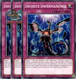 Yugioh! 3x Infinite Impermanence L5DD-ENY31 Common 1st Ed NM - Image 1
