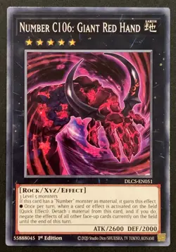 Number C106: Giant Red Hand | DLCS-EN051 | Common | 1st Edition | YuGiOh - Image 1