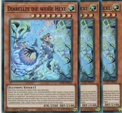 yugioh 3x Diabellze die weiße Hexe ALIN-DE012 Super Rare 1Auflage Deutsch - Image 1