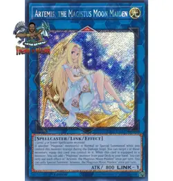 Yugioh 1x Artemis the Magistus Moon Maiden RA01-EN049 Platinum Secret Rare NM - Image 1