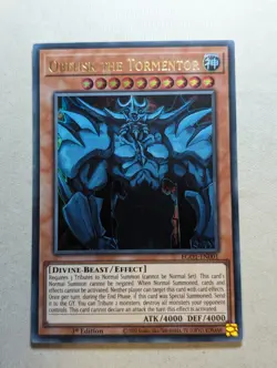 Obelisk The Tormentor EGO1-EN001 - Ultra Rare 1st Edition Yugioh - LP/MP - Image 1