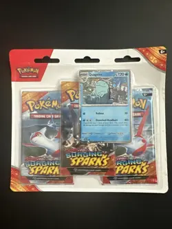 Pokemon Cards - S&V: Surging Sparks -QUAGSIRE BLISTER PACK (3 Boosters & 1 Foil) - Image 1