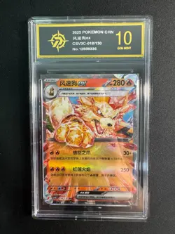 Pokemon Card 2025 S-Chinese Arcanine ex 018/130 Holo PTCG csv3c goldenP10 - Image 1