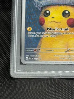 Pokemon x Van Gogh Pikachu with Grey Felt Hat Promo card SVP EN 085 #085 PSA 10 - Image 3