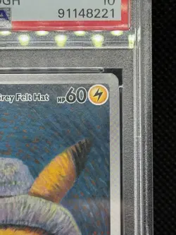 Pokemon x Van Gogh Pikachu with Grey Felt Hat Promo card SVP EN 085 #085 PSA 10 - Image 5