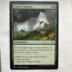 Colossal Majesty - Commander Uncommon Enchantment Green Magic 154 - Image 1