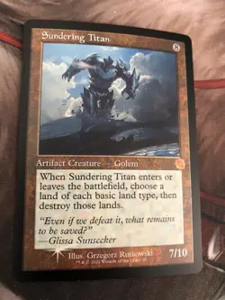 Sundering Titan * FOIL RETRO The Brother's War ENGLISH 57 mtg NM/LP - Image 1