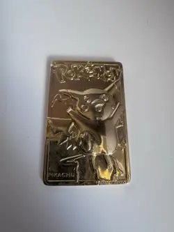PIKACHU Pokemon 23K Gold Plated Trading Card 1999 Burger King Limited Edition - Image 1