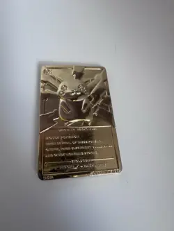 PIKACHU Pokemon 23K Gold Plated Trading Card 1999 Burger King Limited Edition - Image 2