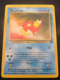 Magikarp unlimited Team rocket Uncommon 47/82 - WOTC Pokemon LP - Image 1