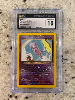 2001 Pokemon Mew Southern Islands 1/18 Reverse Holo CGC 10 Gem Mint - Image 2