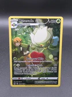 Pokemon TCG Lost Origin Trainer Gallery #TG02 Roserade Ultra Rare Holo - Image 1