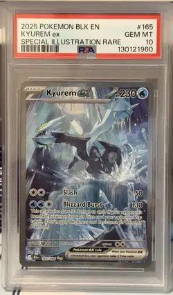 Pokemon Kyurem ex Sv: Black Bolt Special Illustration Rare Holo 165/086 PSA 10 - Image 1