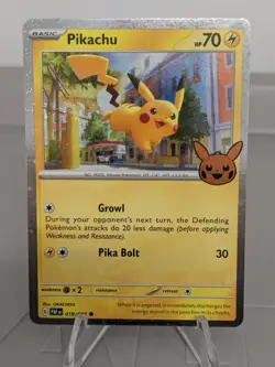 Pikachu Cosmos Holo 018/091 Trick or Trade 2024 Near Mint Pokemon TCG - Image 1