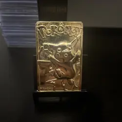 1999 Pokemon Burger King 23K Gold Plated Pokemon Card - Pikachu - Image 1