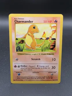 Pokemon TCG Charmander Base Set, Card 46/102, Regular Shadowless Common - Image 1