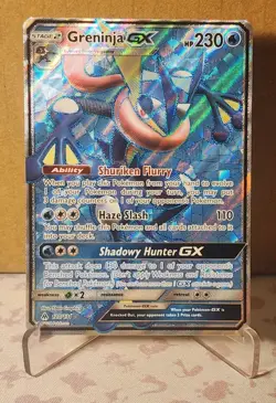 POKEMON Greninja GX (Full Art) 120/131 SM Forbidden Light ULTRA RARE LP+/NM! - Image 1
